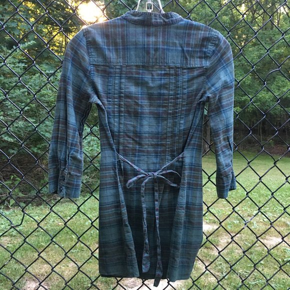 Blue-Green Mossimo Supply Co. Tie-Back Flannel - Picture 2 of 3